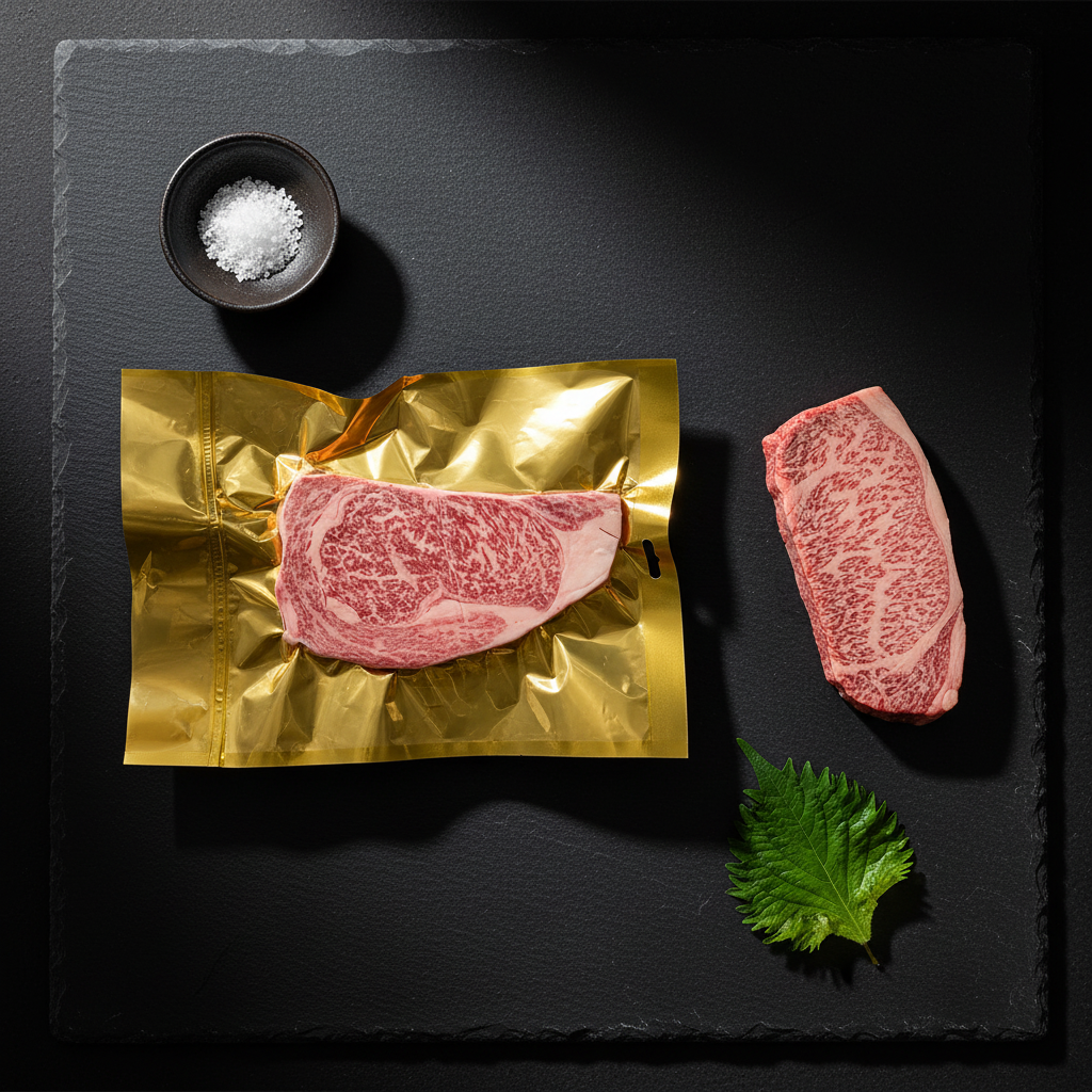 Japanisches Wagyu-Ribeye, A5, BMS 10-12, gefroren, ≈200 g