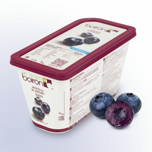 Purée Blueberry, Frozen — Boiron (1kg) pack