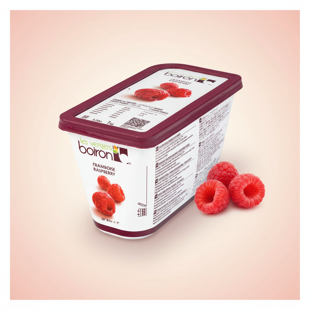 Purée Raspberry, Frozen — Boiron (1kg) pack