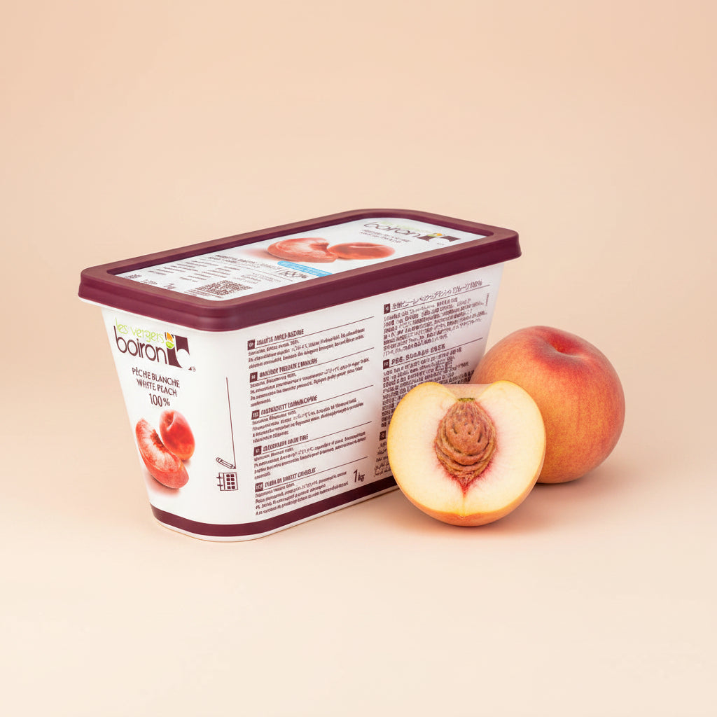 Purée White Peach, Frozen — Boiron (1kg) pack