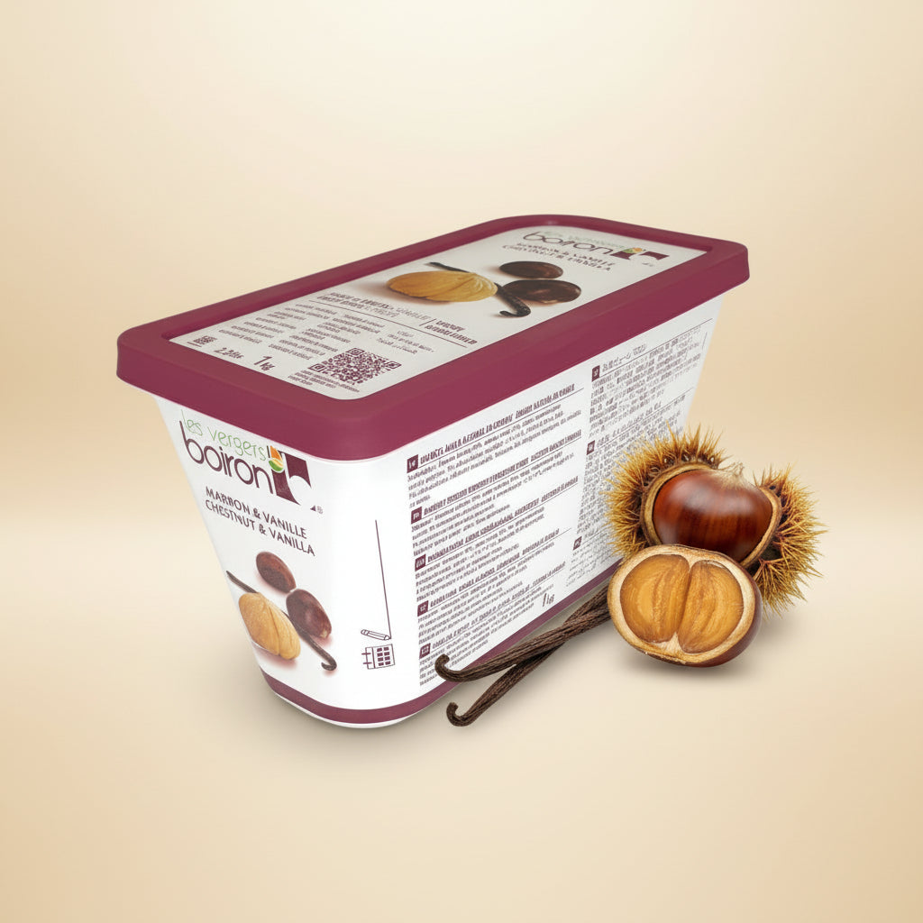 Purée Chestnut & Vanilla, Frozen — Boiron (1kg) pack