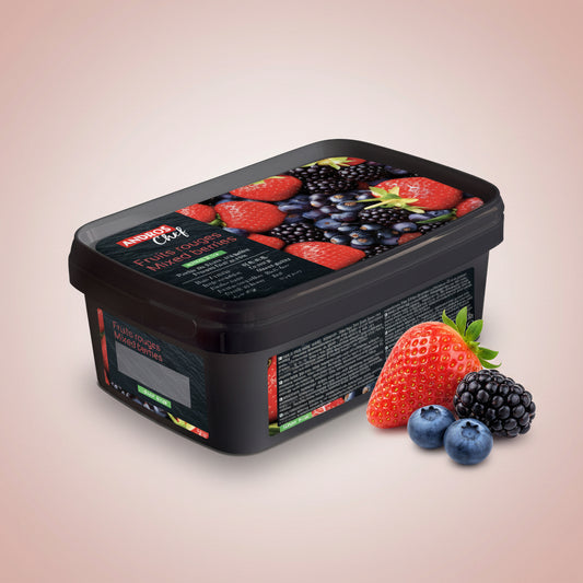 Purée, Mixed Berries, Frozen — Andros (1kg) pack