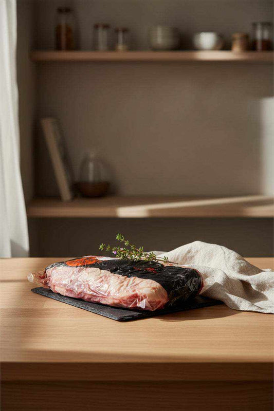 5kg Omugi Beef GrainFed Boneless Brisket in vacuum-sealed packaging