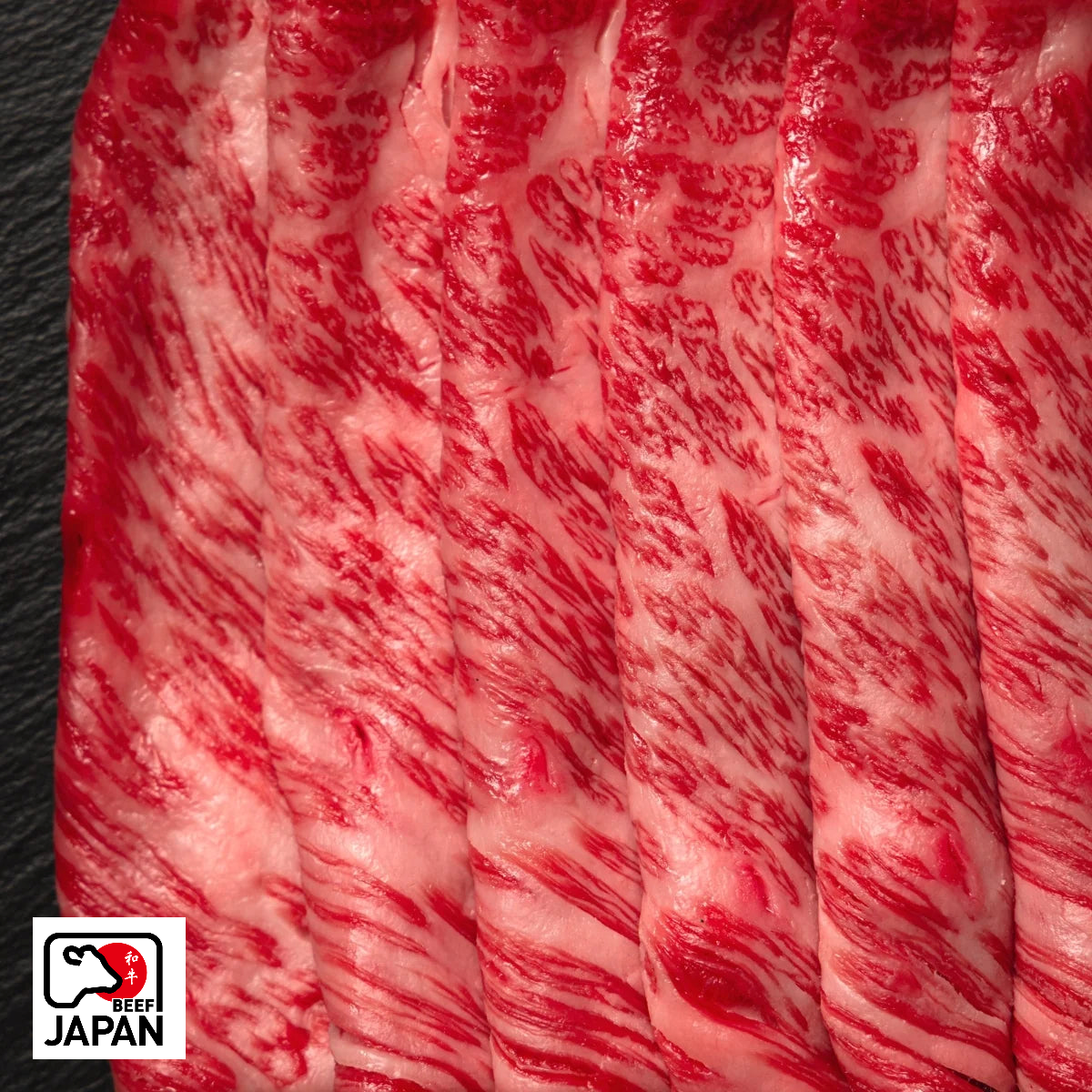 A5 Japanese Wagyu Sliced Chuck Roll, 400g with Beef Japan origin badge