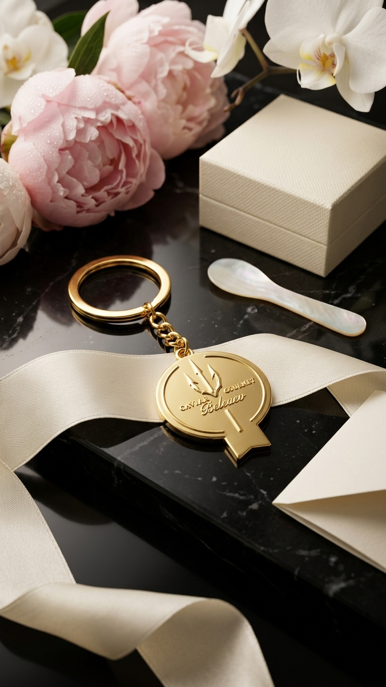 Beleaev polished gold-tone caviar tin opener key