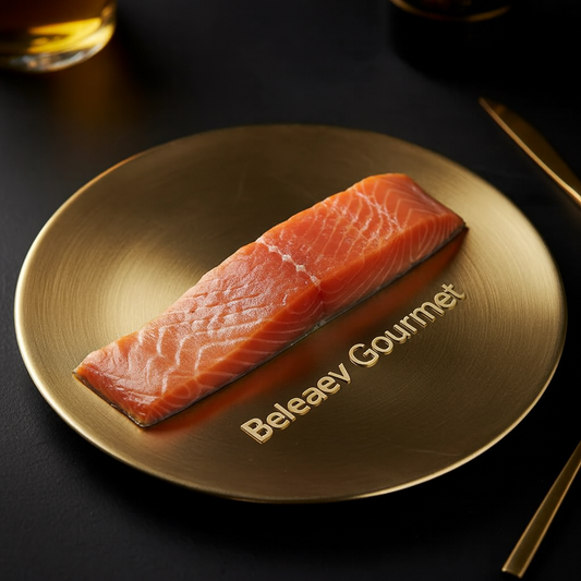 Beleaev Gourmet Salmon hot smoked fillet vacuum packed frozen 600g