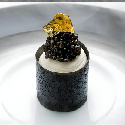 Beluga Reserve Caviar with large light grey pearls