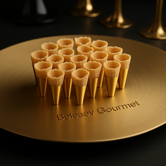 Neutral Mini Canape Cones, x 45