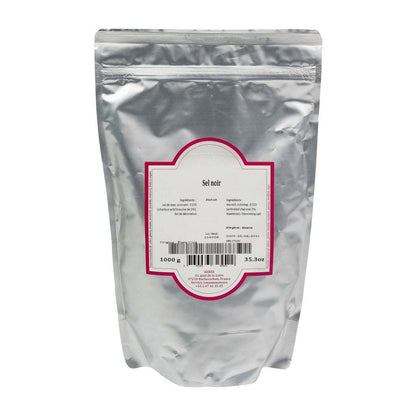 black lava salt 1kg pack from Palm Island for finishing dishes