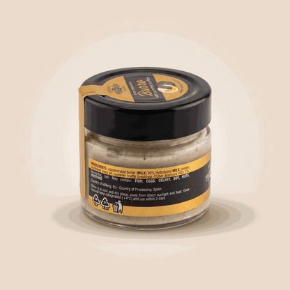 Black Truffle Butter 70gr packaging and butter spread image