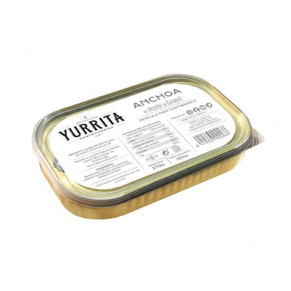 Cantabrian Anchovy Fillets in Olive Oil Yurrita 270g tin