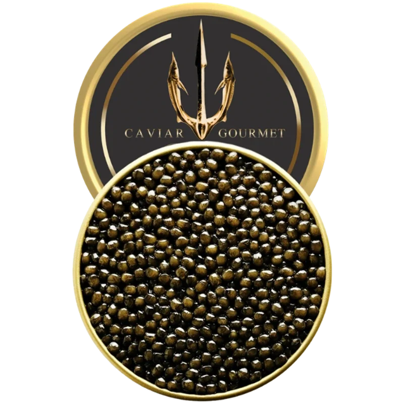 Caviar brunch box with Oscietra Royal caviar, smoked salmon, crème fraîche and blinis