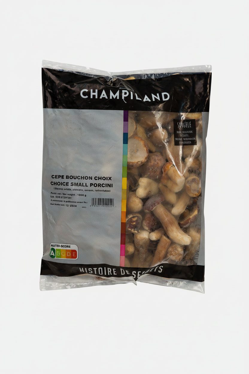 Frozen Cepes mushrooms in 1kg pack