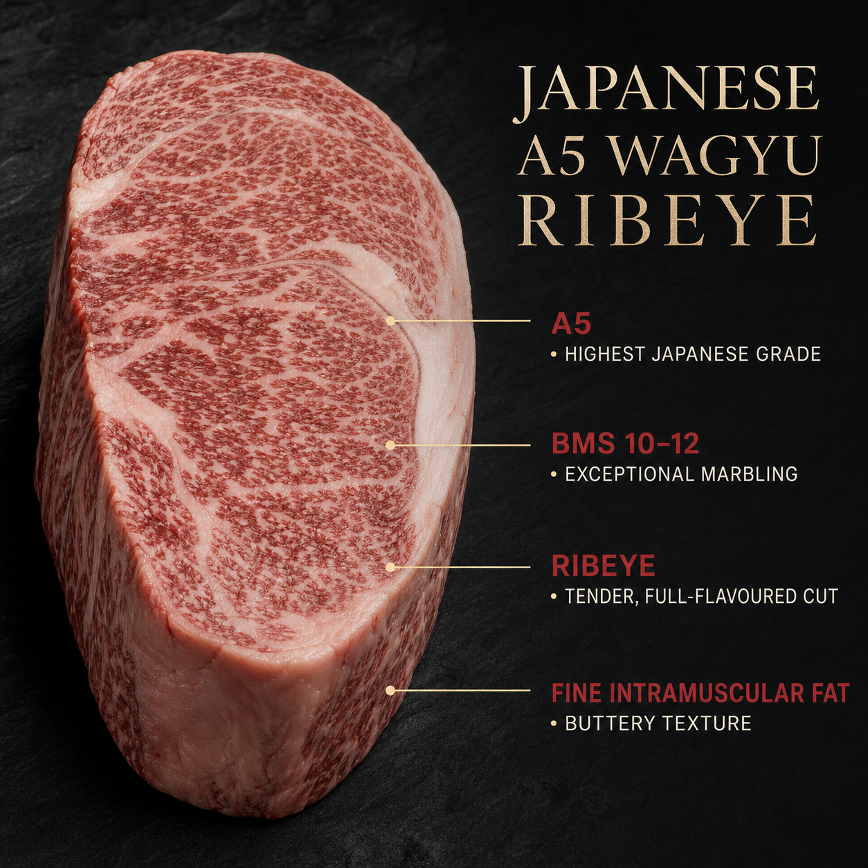 Japanese Wagyu Ribeye, A5, 2 x 200g