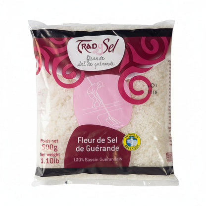 Fleur de Sel de Guérande 500g packaging close-up