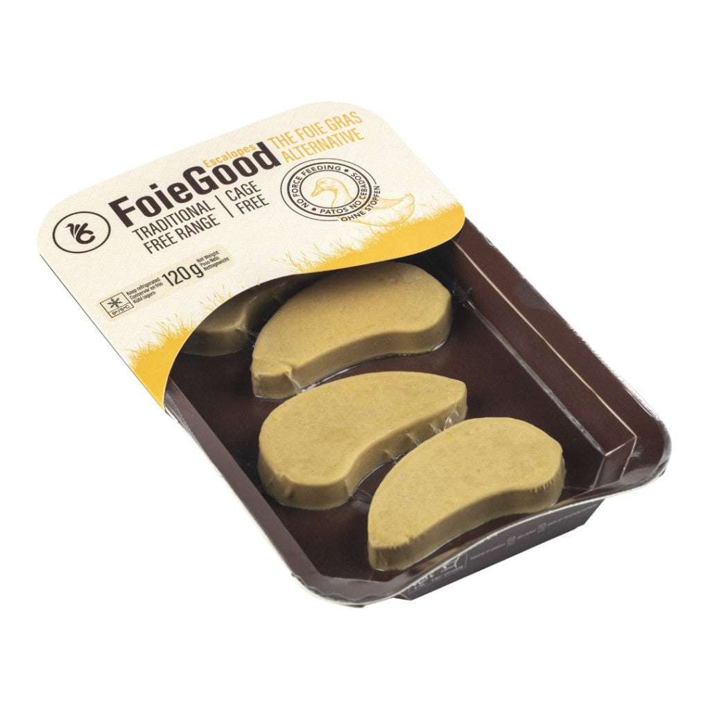 Foie Gras Escalopes FoieGood Ethical 4x30g packaging and product display