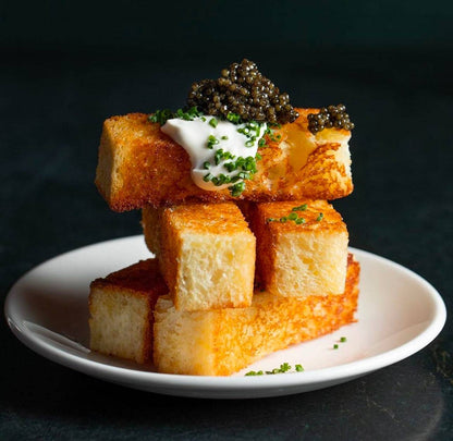 Imperial Gold Special Reserve premium dark golden caviar with creamy buttery texture