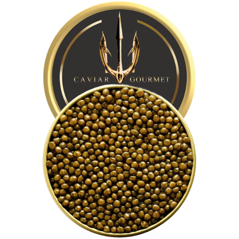 Imperial Gold Special Reserve dark golden caviar pearls in tin
