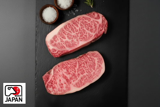Japanese A5 Wagyu Sirloin steak with fine marbling in 2x200g portions