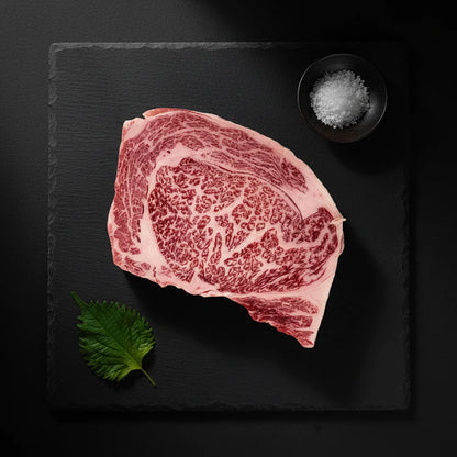 Frozen Japanese Wagyu ribeye A5 with high BMS marbling