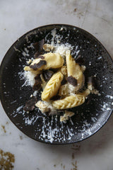 Slightly firmer than fresh truffle