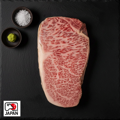 Japanese A5 Wagyu Sirloin, 200g with Beef Japan origin badge