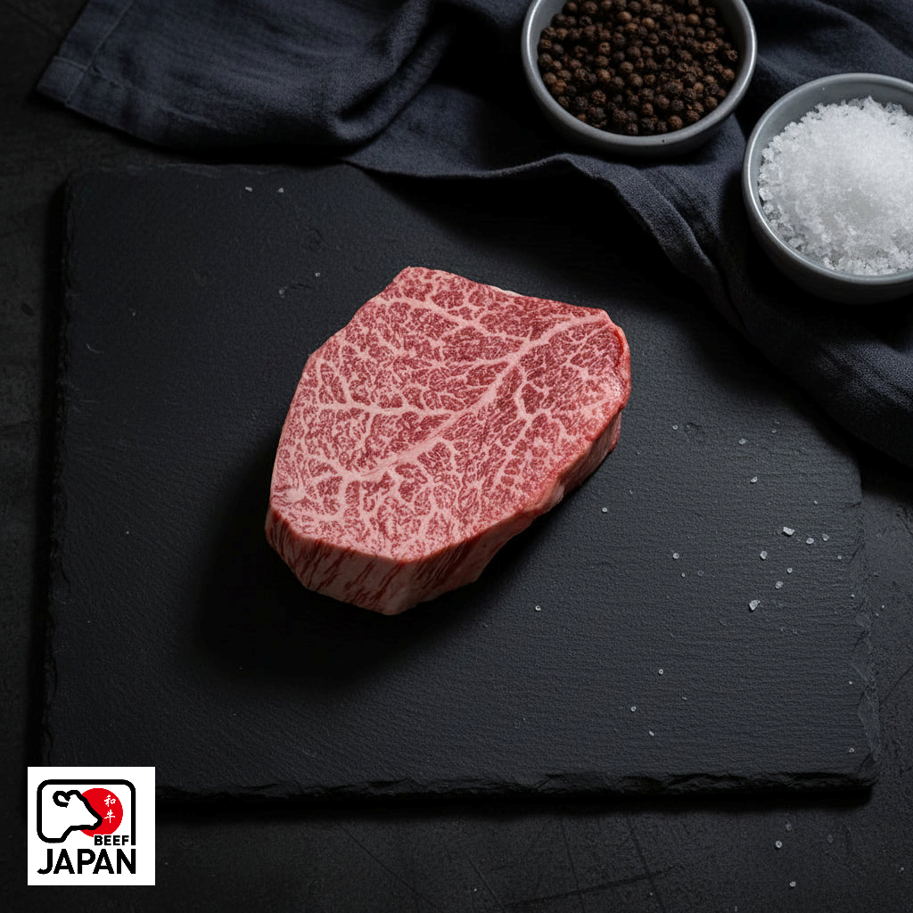 Japanese A5 Wagyu Fillet, 2x200g with Beef Japan origin badge