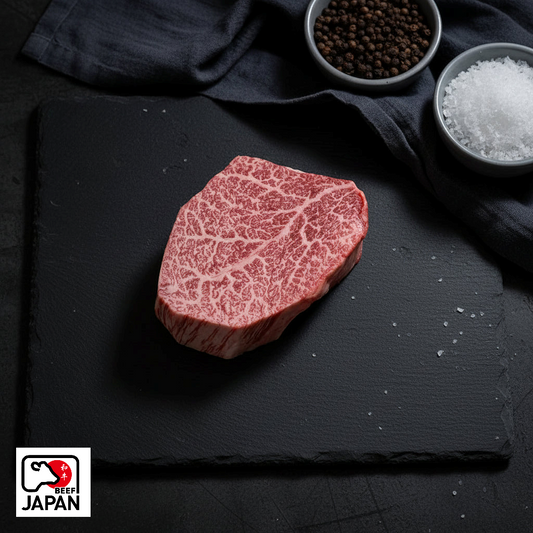 Japanese A5 Wagyu Fillet, 2x200g with Beef Japan origin badge