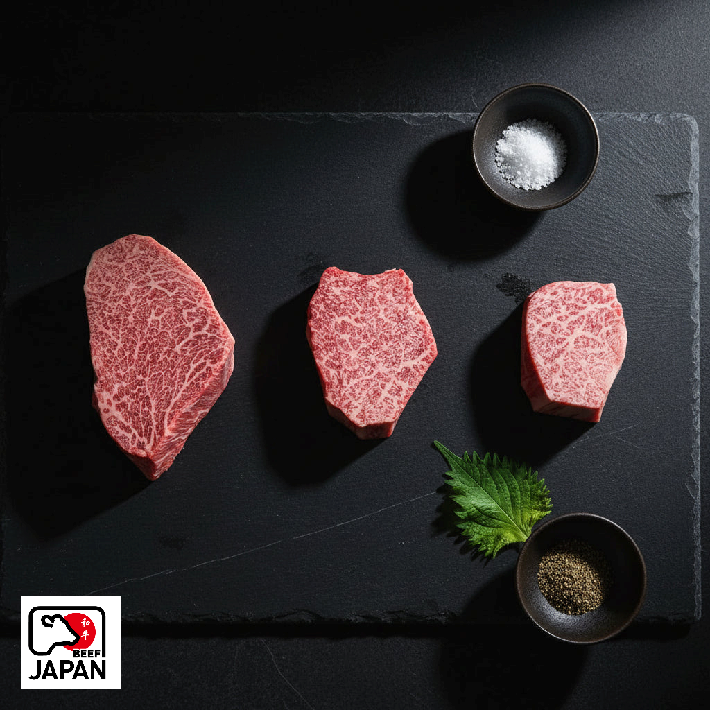 Japanese A5 Wagyu Fillet, 3x200g with Beef Japan origin badge