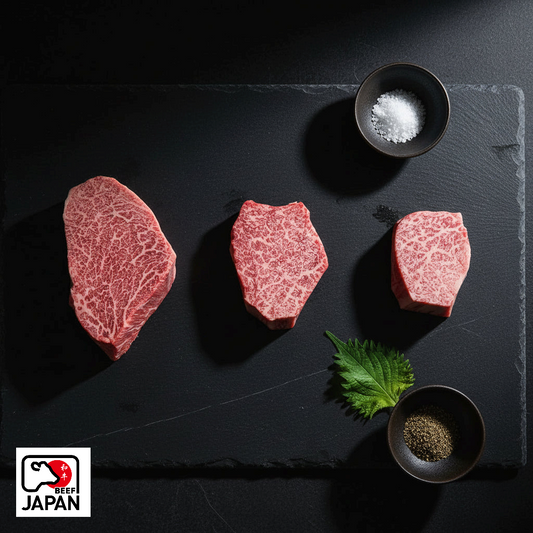 Japanese A5 Wagyu Fillet, 3x200g with Beef Japan origin badge