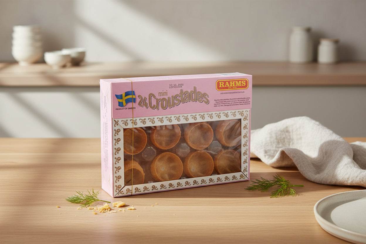 Mini Croustades x 24 arranged on a tray for serving