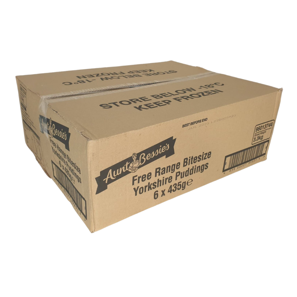Mini Yorkshire Puddings frozen in a large 600 pack for catering