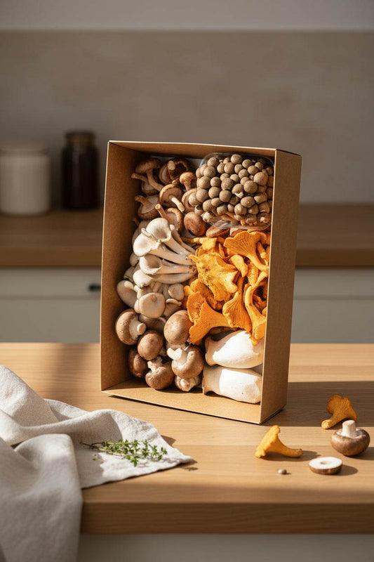 1kg mixed wild and cultivated mushrooms assortment