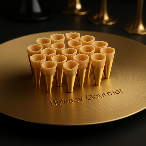 Neutral Mini Canape Cones, x 45