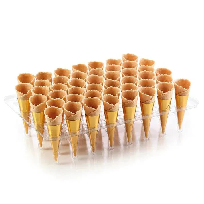 Neutral pre-baked mini canape cones pack of 45