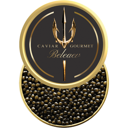 Oscietra Royal Caviar with grey-golden eggs and a briny sweet buttery taste