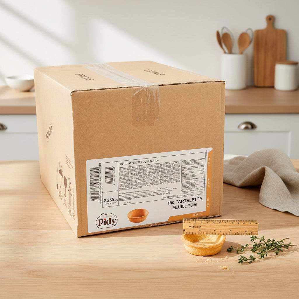 Neutral 7cm pastry cases for professional baking, pack of 180 by Pidy