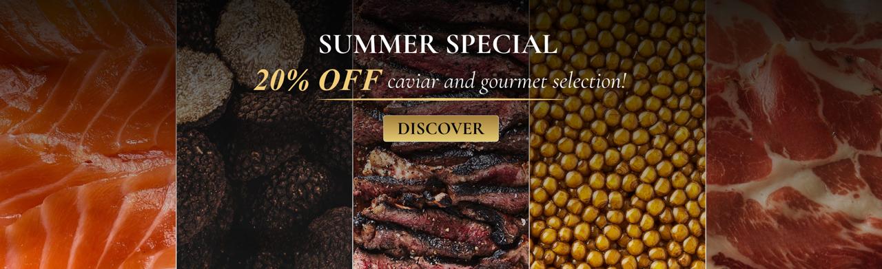 Summer caviar and gourmet