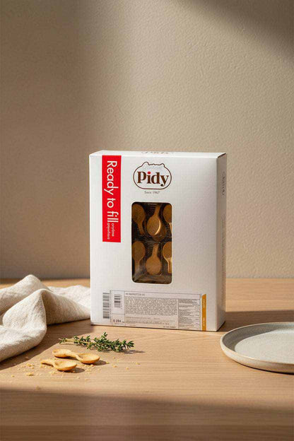 Box of 84 neutral golden-brown pastry spoons 7.5 x 3.6cm ready to fill for sweet or savory canapés