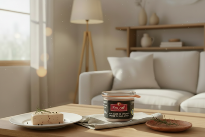 Rougie whole duck foie gras 60g in a Weck jar