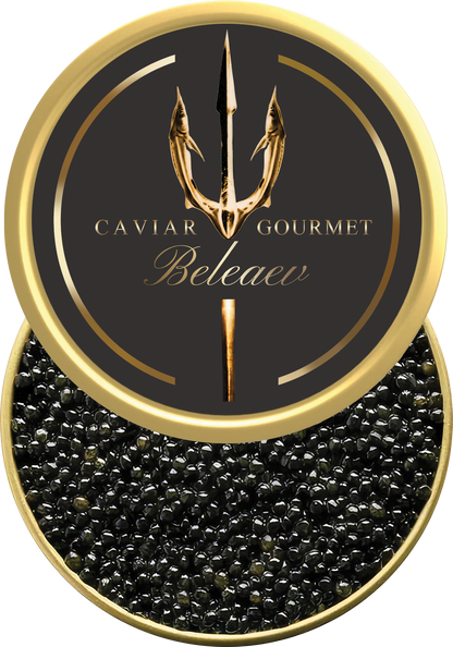 royal baeri caviar set with blinis on serving board