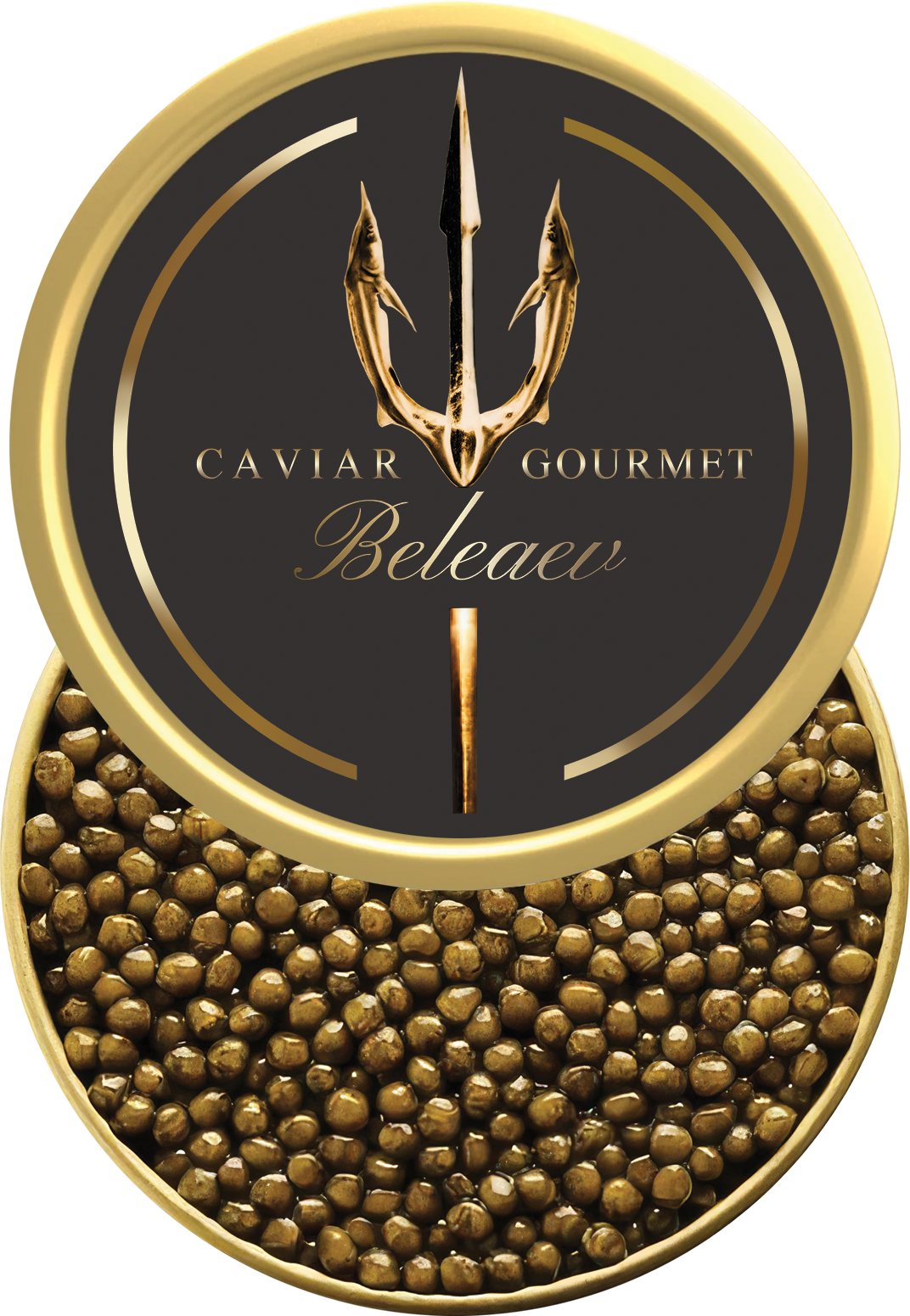 Royal Imperial Caviar Set with dark golden roe and hazel nutty flavor eggs 3.2-3.4mm