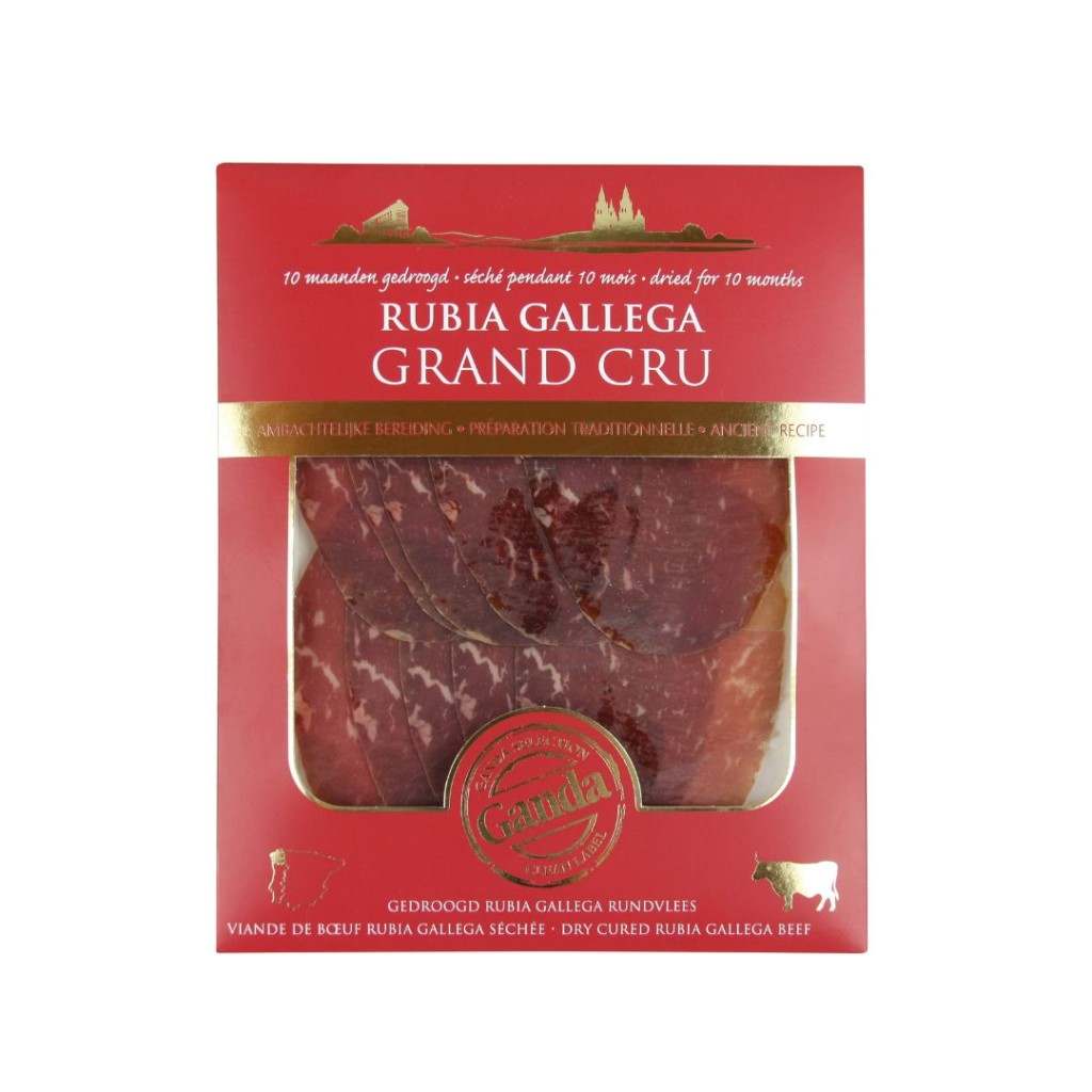 Thinly sliced Rubia Gallega cured beef pack 60g