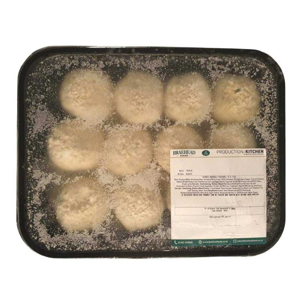 Frozen smoked haddock fish cakes portioned for easy meals
