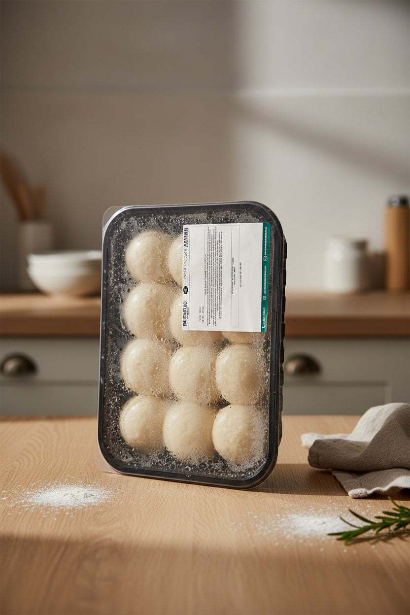 Frozen smoked haddock fish cakes in a serving dish