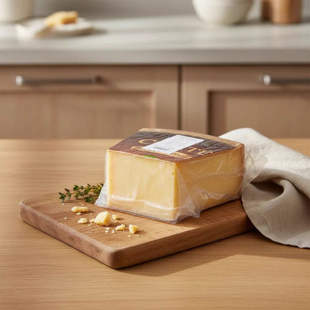 Summer picnic hamper with cheese, saucisson, strawberry conserve, and toast
