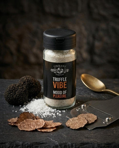 Truffle Vibe Seasoning 45g jar with black label and gold accents