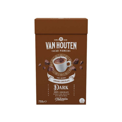 750g pack of Van Houten Dark Drinking Chocolate powder