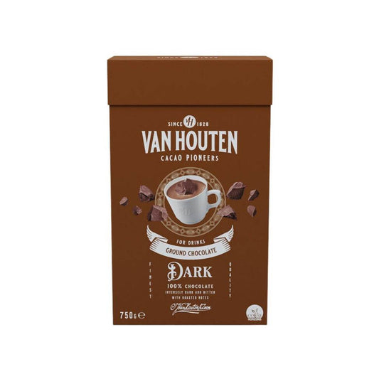 750g pack of Van Houten Dark Drinking Chocolate powder