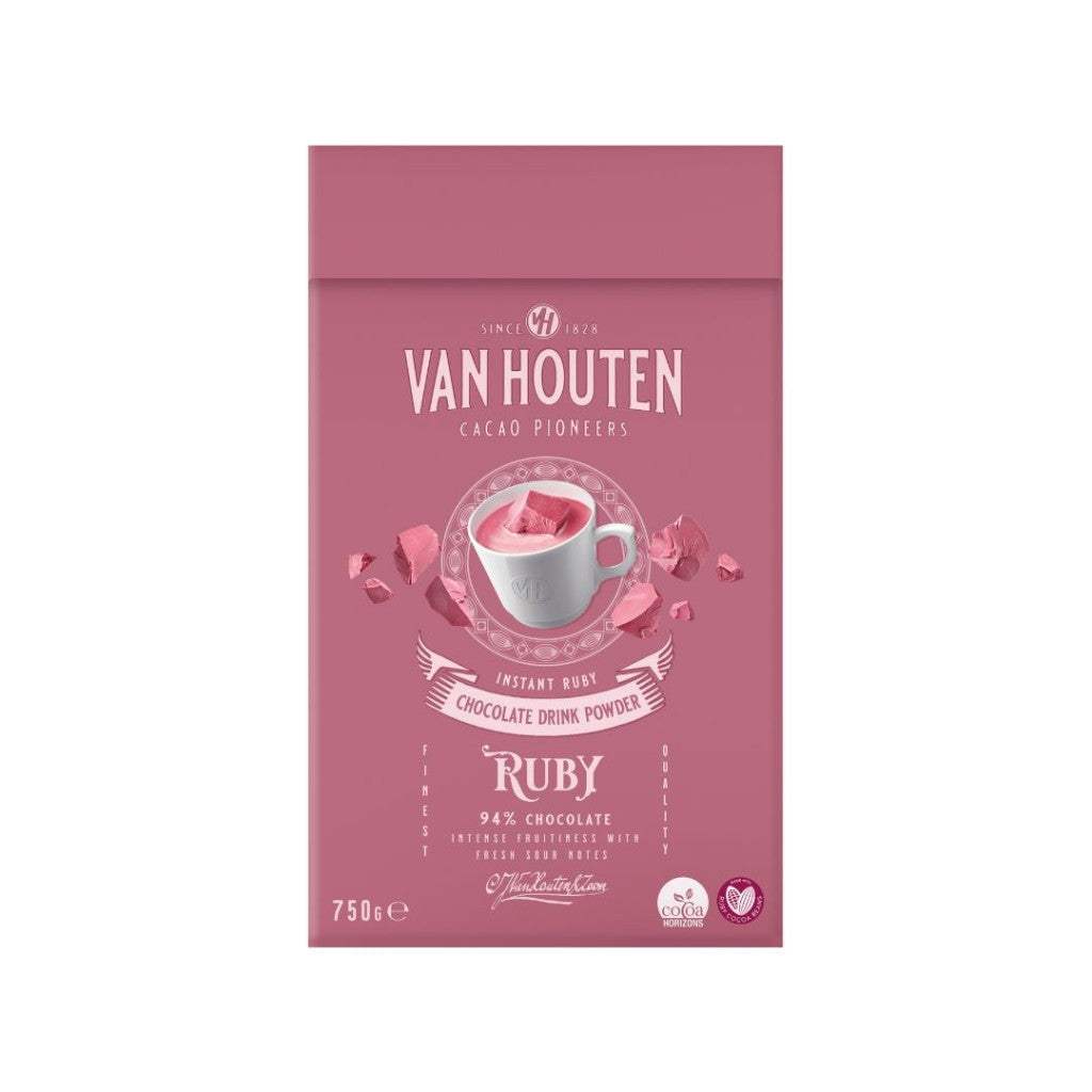Van Houten Ruby Drinking Chocolate 1kg pink hot chocolate powder